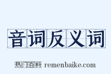 音词反义词是什么意思的图片